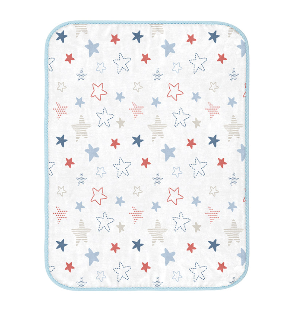 Baby Mink Fleece Stars Blanket - Blue