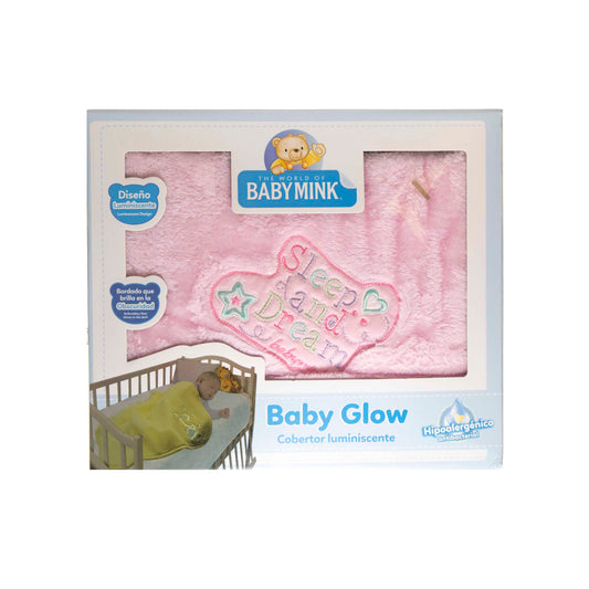 Baby Mink Glow Blanket - Pink