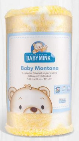 Baby Mink Montana blanket - Yellow