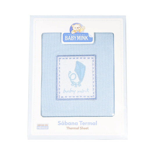 Baby Mink Thermal Sheet - Blue