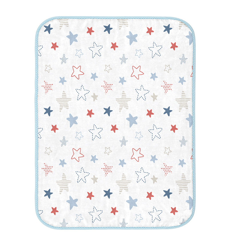 Baby Mink Fleece Stars Blanket - Blue Gift Items & Supplies