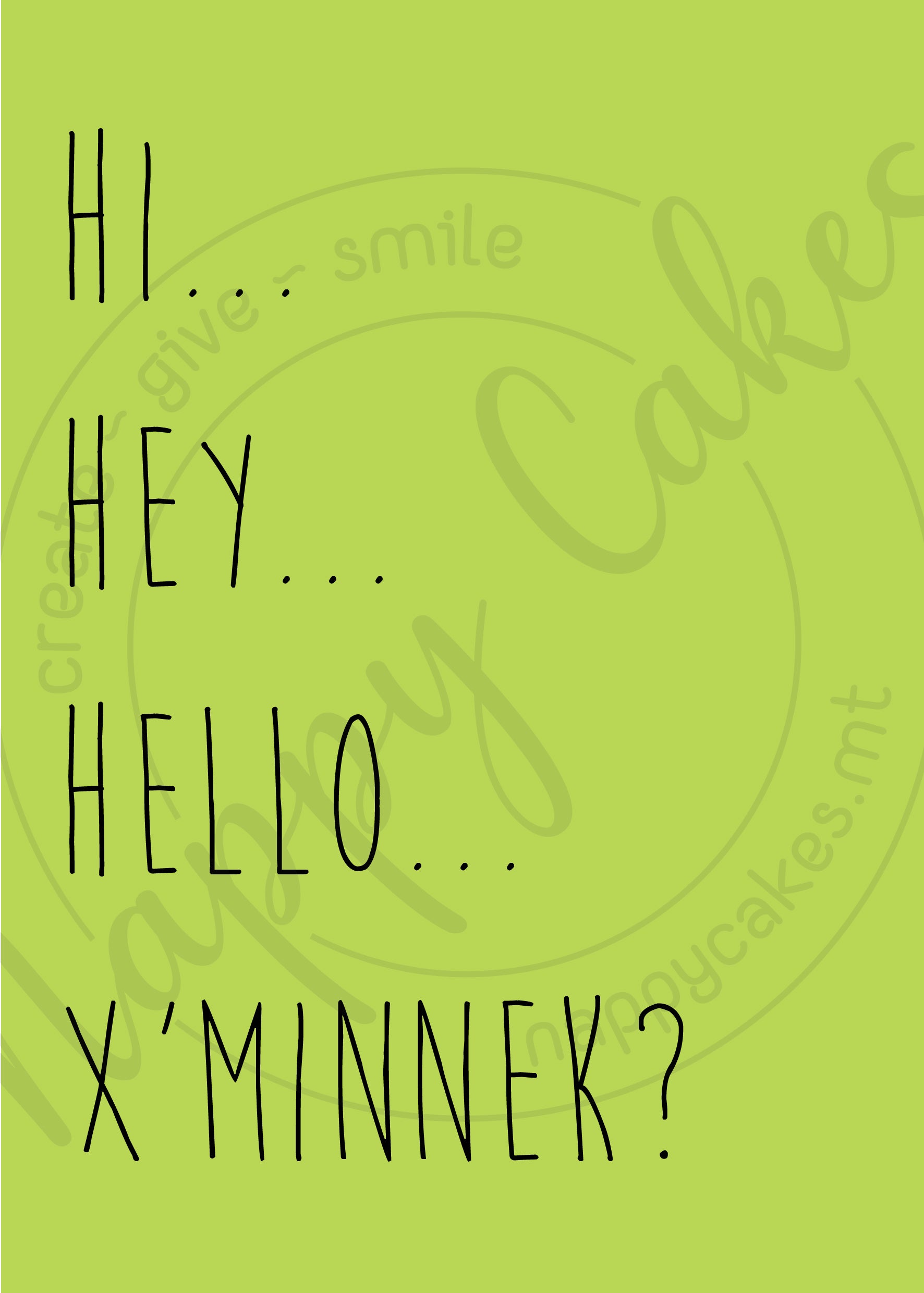 Hi Greeting Card Greeting Card
