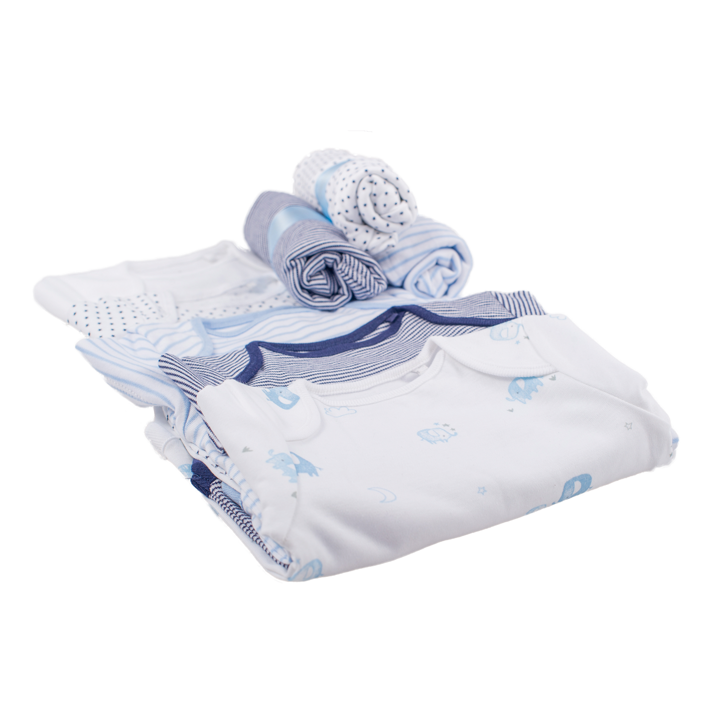 3-Tier Blue Towel Cake Nappy Cake