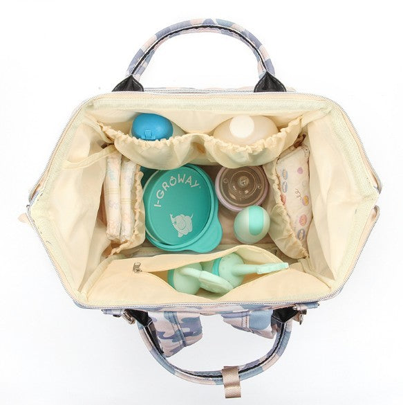 Coloured Print Mama Bags - Pink Mom Bag