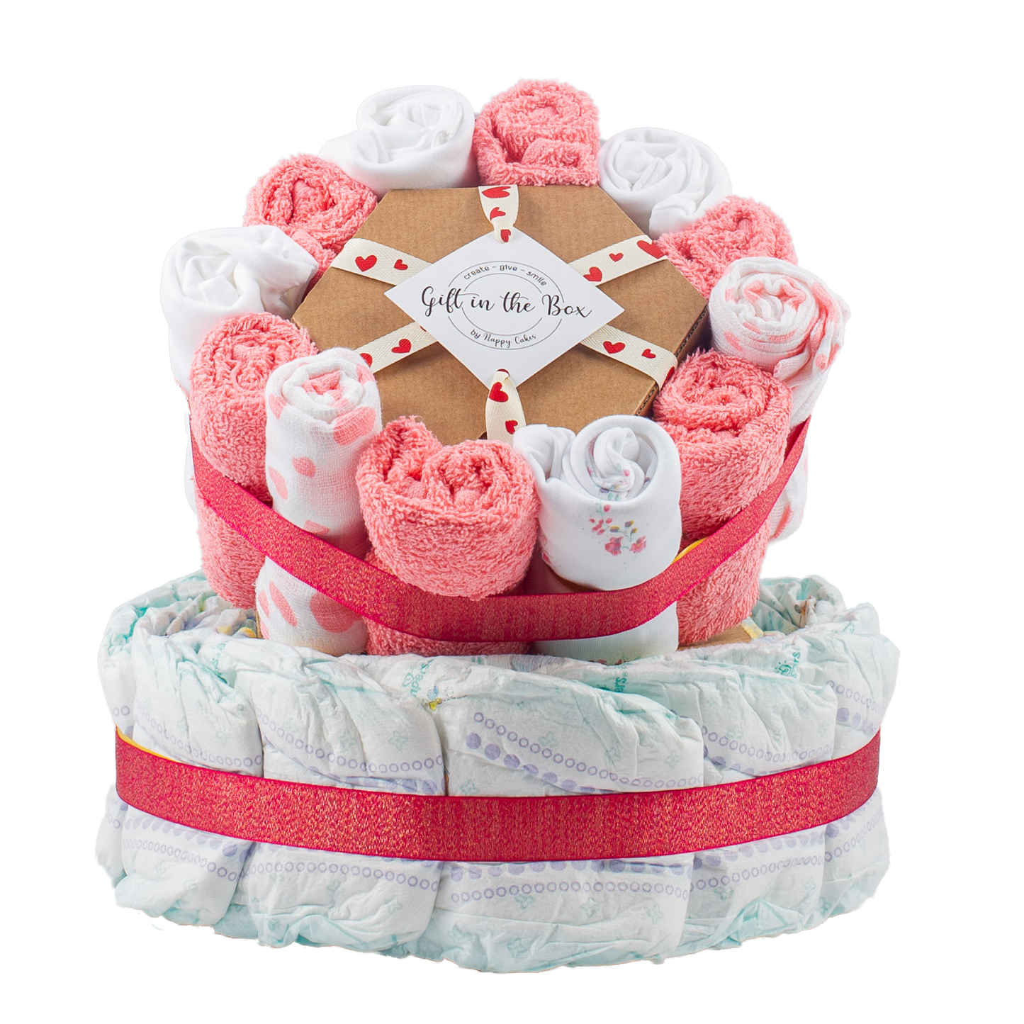 Pink Nappy Cake