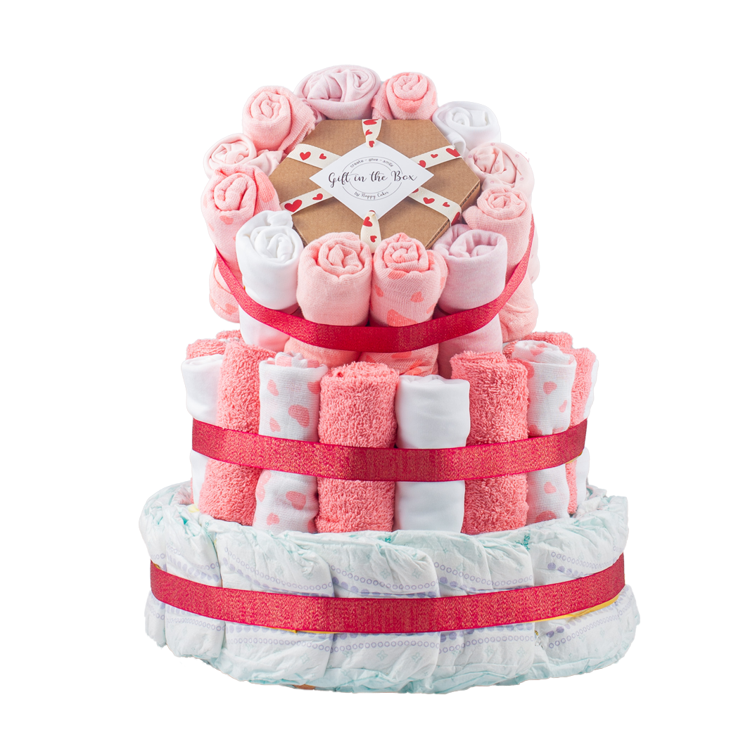 Pink Nappy Cake