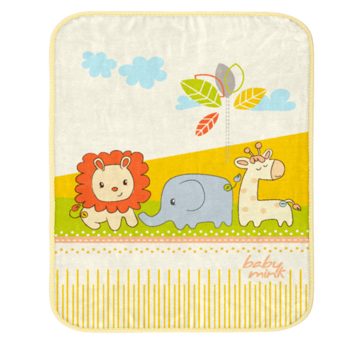 Baby Mink Fleece Blanket - yellow