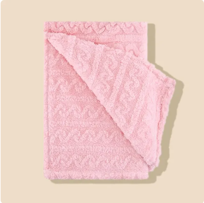 Light Pink Fleece Blanket Gift Items & Supplies