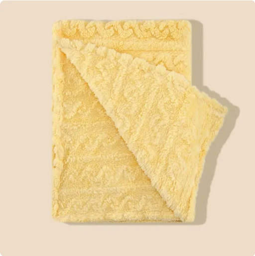 Baby Mink Fleece Blanket - Yellow Gift Items & Supplies