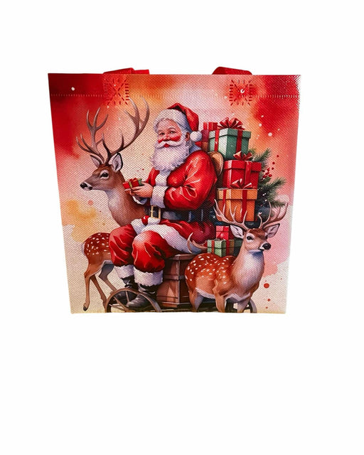 Christmas bag: Santa with reindeers