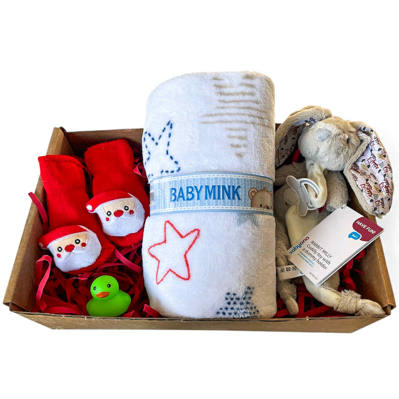 Festive bunny Baby box