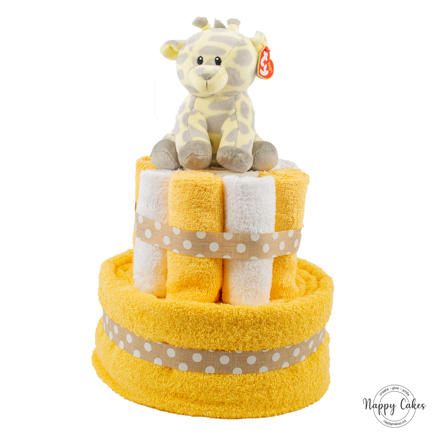 2-Tier Multi-Coloured Towel Cake Nappy Cake