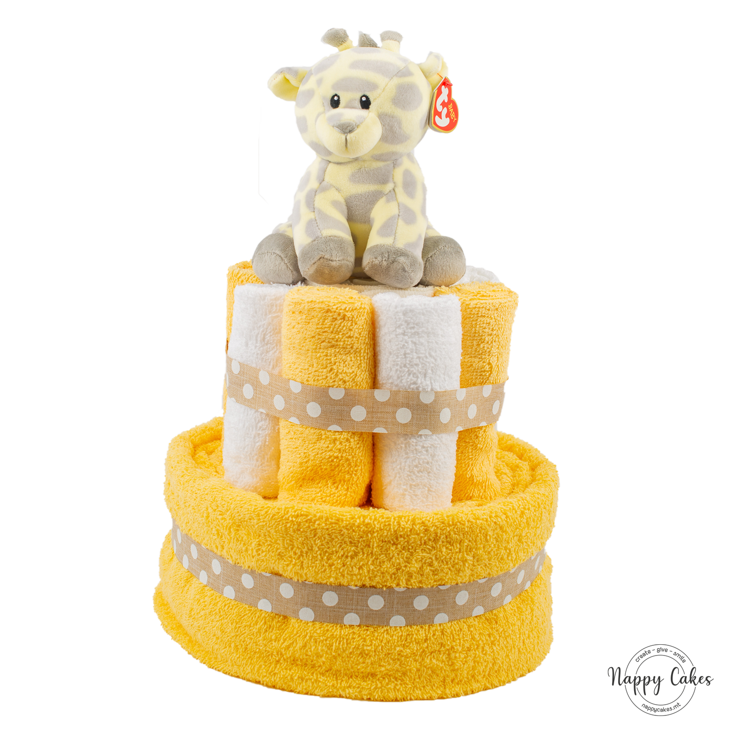 2-Tier Multi-Coloured Towel Cake Nappy Cake