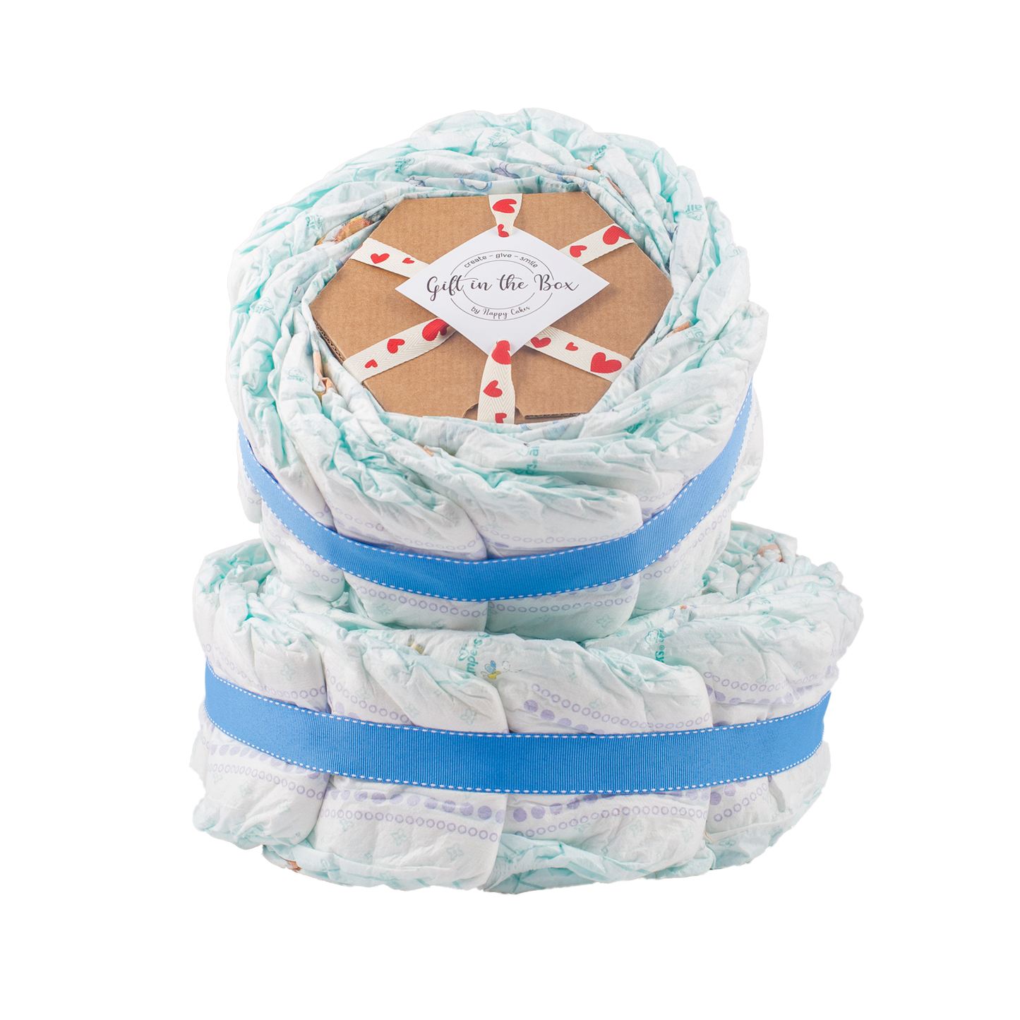 Basic 3-Tier Blue Nappy Cake Nappy Cake