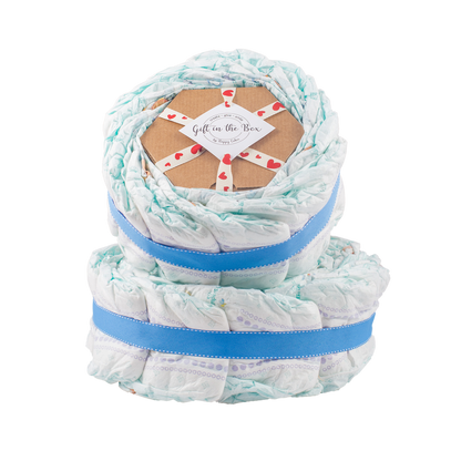 Basic 3-Tier Blue Nappy Cake Nappy Cake