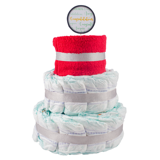 Basic 3-Tier Multi-Coloured Nappy Cake Nappy Cake