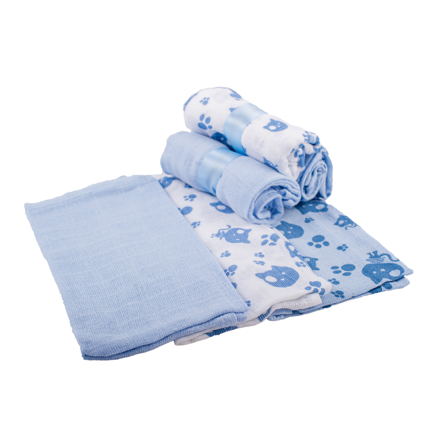 3-Tier Blue Towel Cake Nappy Cake