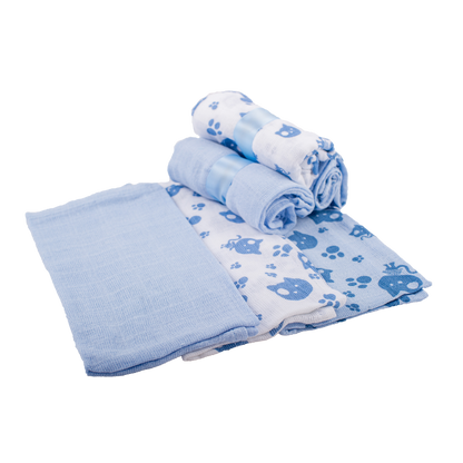 2-Tier Blue Towel Cake Nappy Cake