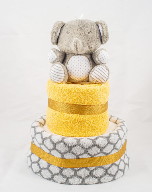 2-Tier Multi-Coloured Blanket Cake Nappy Cake