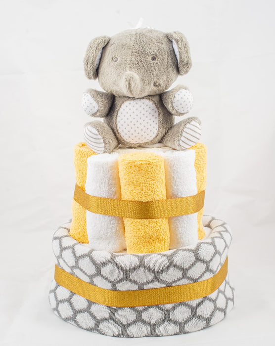 2-Tier Multi-Coloured Blanket Cake Nappy Cake