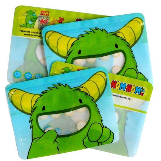 Nom Nom Kids Sandwich Bag x 4-Pack Nom Nom Reusables