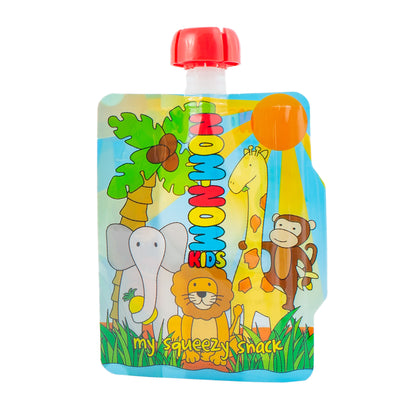 Nom Nom Kids Food Pouch (140ml) x 4-Pack Nom Nom Reusables