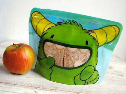 Nom Nom Kids Sandwich Bag x 4-Pack Nom Nom Reusables