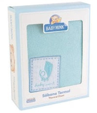 Baby Mink Thermal Blanket - Blue Gift Items & Supplies