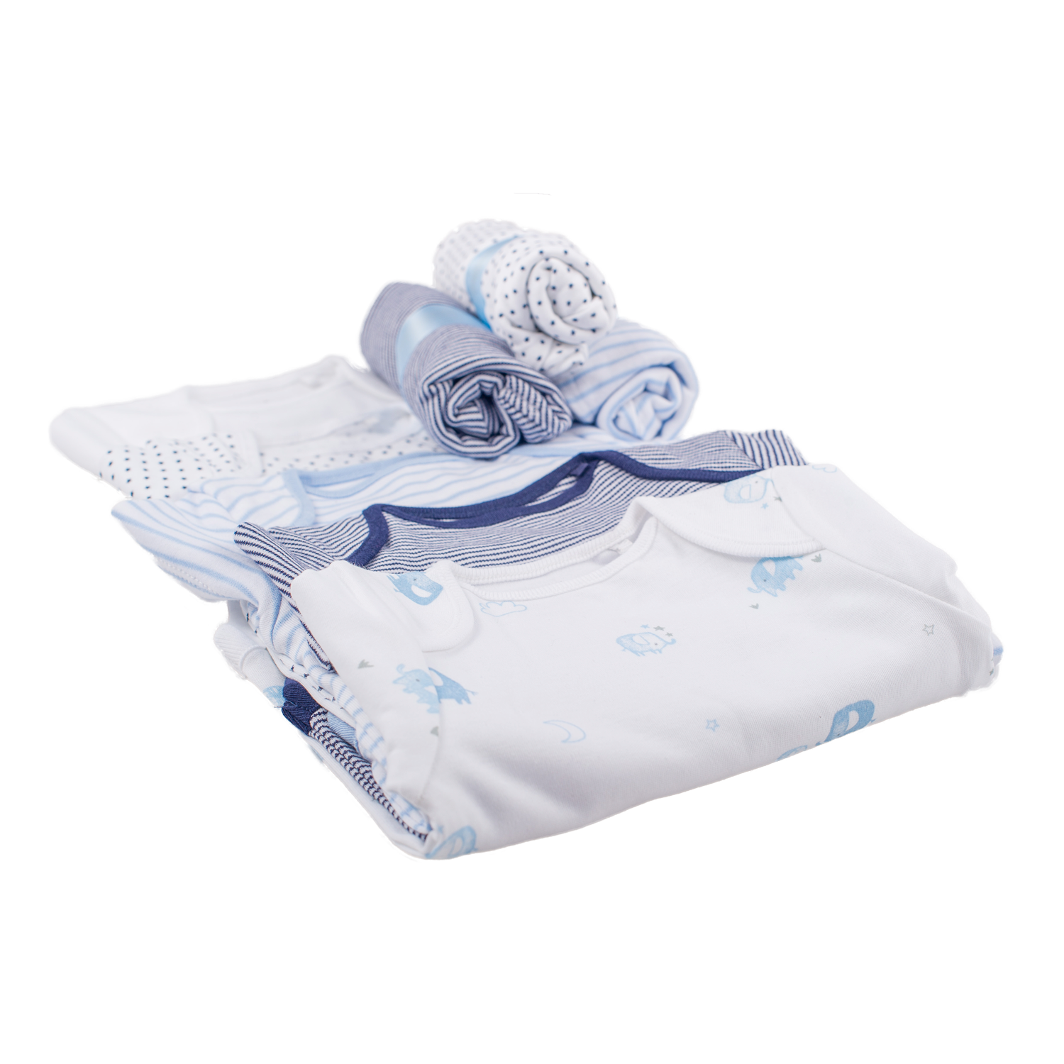 Stylish 2-Tier Blue Nappy Cake Nappy Cake