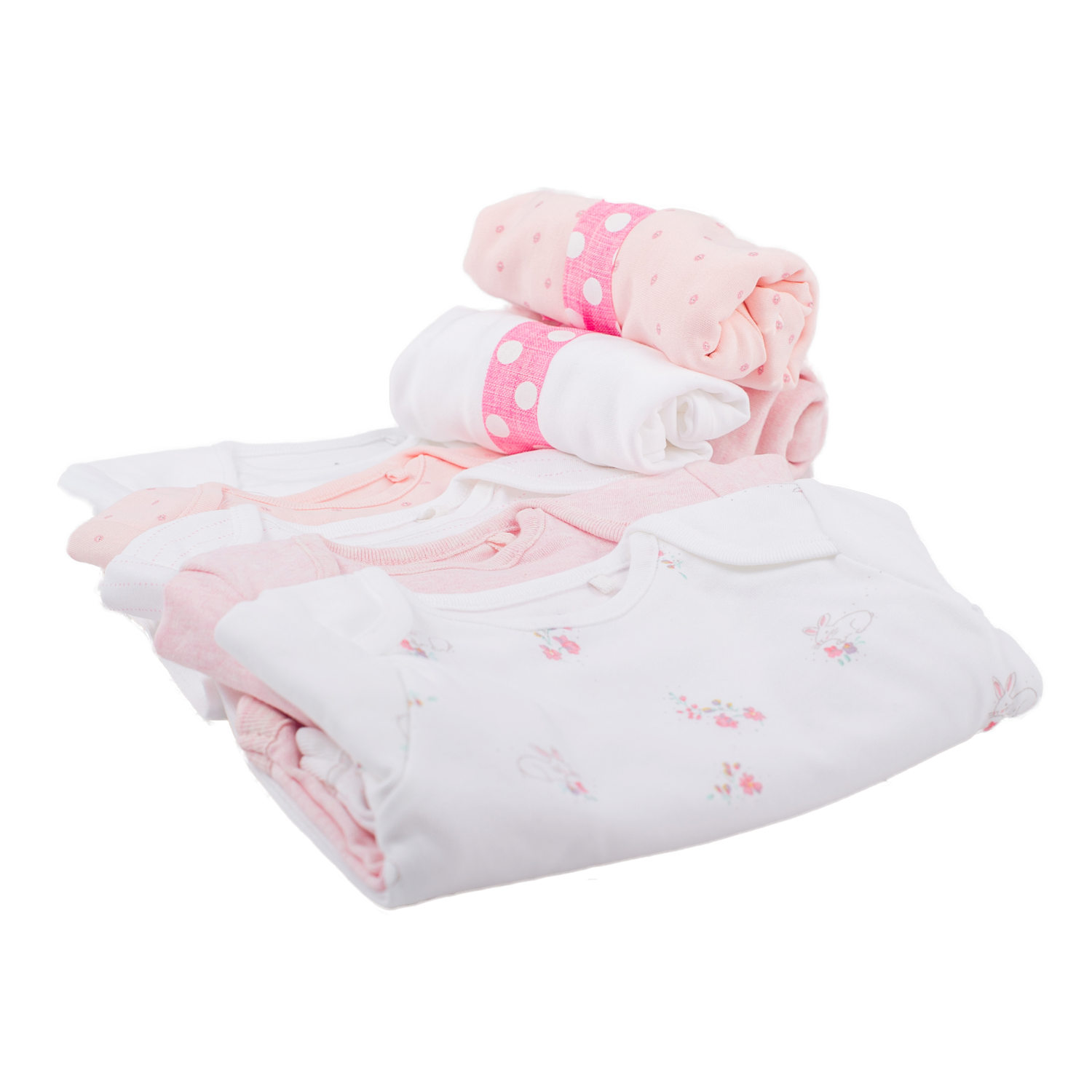 2-Tier Pink Towel Cake Nappy Cake