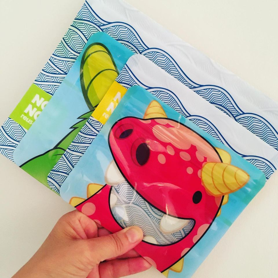 Nom Nom Wave Sandwich & Snack Bags | nappycakes-mt | Single Item.