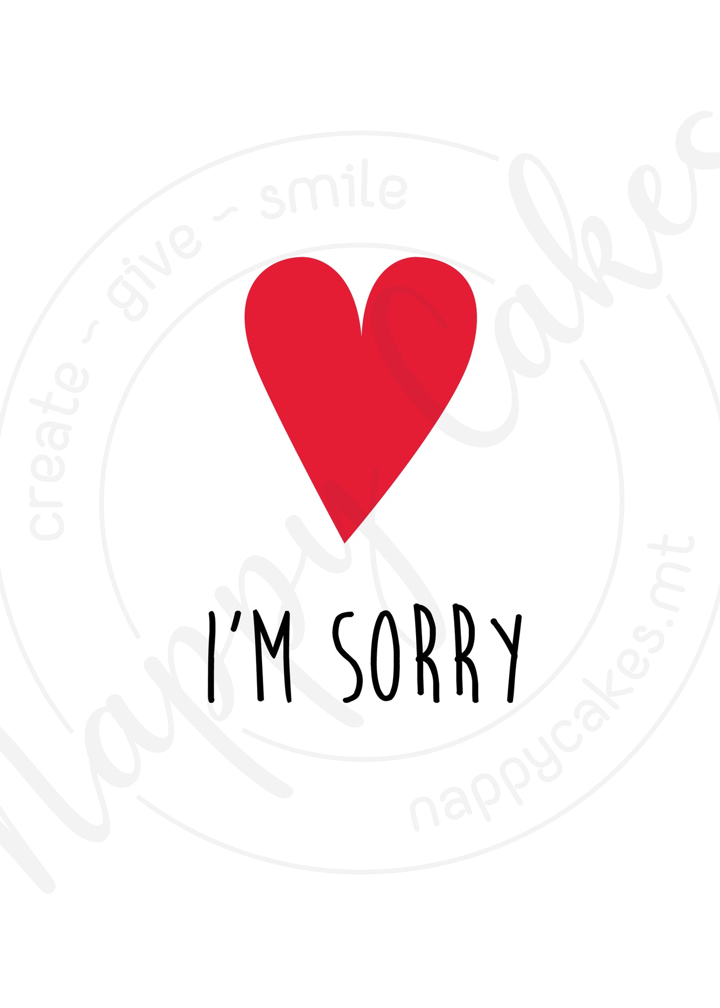 I'm Sorry Greeting Card Greeting Card